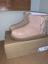 ugg classic short metallic snake