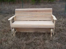 CYPRESS Wood FREESTANDING GLIDER SLIDER PORCH YARD BENCH SWING USA 