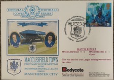 MACCLESFIELD TOWN V MANCHESTER CITY 12th SEPTEMBER 1998 DAWN FIRST DAY COVER