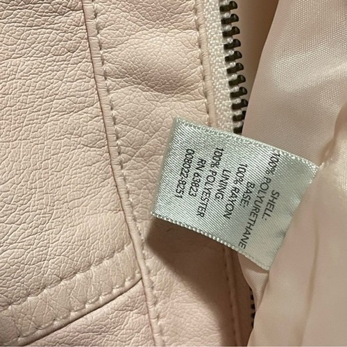 Christopher & Banks Faux Soft Pink Leather Jacket New With Tags PM - Picture 10 of 12