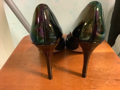 Loeffler Randall Patent Leather Heels Pumps Green Purple Size 7.5 B - Picture 8 of 9