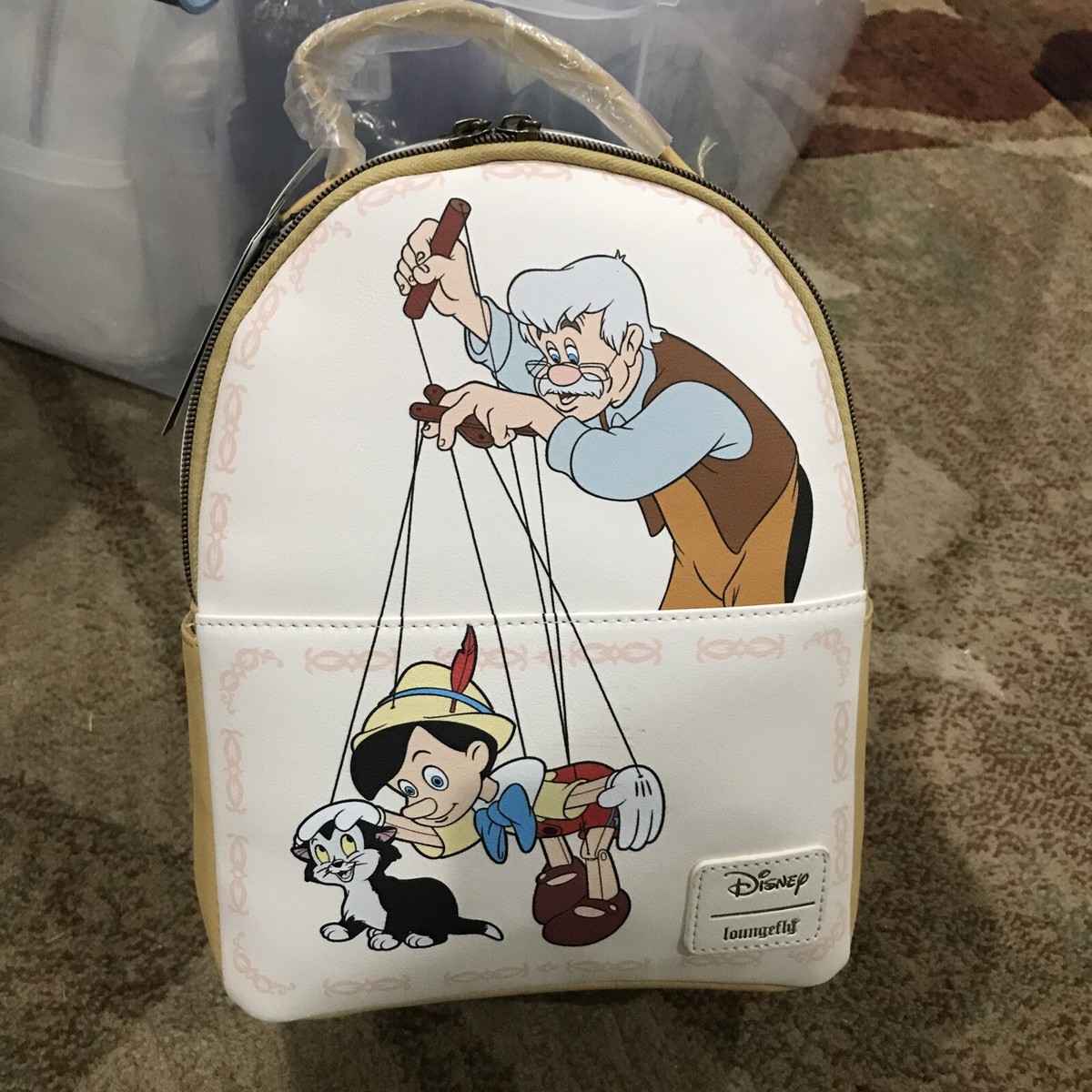 New Loungefly Disney Pinocchio Geppetto and Figaro Mini  display picture 1
