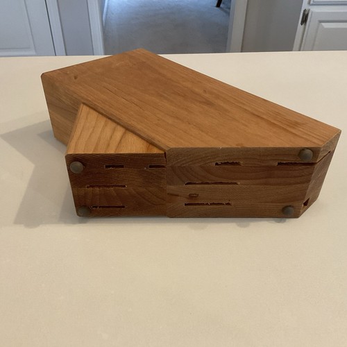 Chicago Cutlery Wood Block Five 5 Slots For Knives & Sharpening Rod Knife Holder - Picture 5 of 6