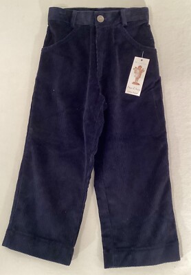 PAPO d  ANJO NEW w/Tags Boys NAVY CORDUROY PANTS Sz: 3 RTL $89