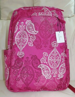 Vera Bradley Laptop Backback Stamped Paisley NWOT Vera Bradley Signature Cotton Campus, Daisy Dot Paisley  main image 4