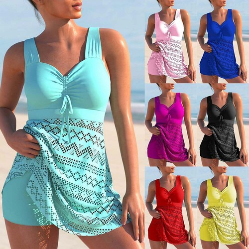 Plus Size Women's Tankini Shorts Set Ladies Swimming Costumes Two Piece  Swimsuit | eBay