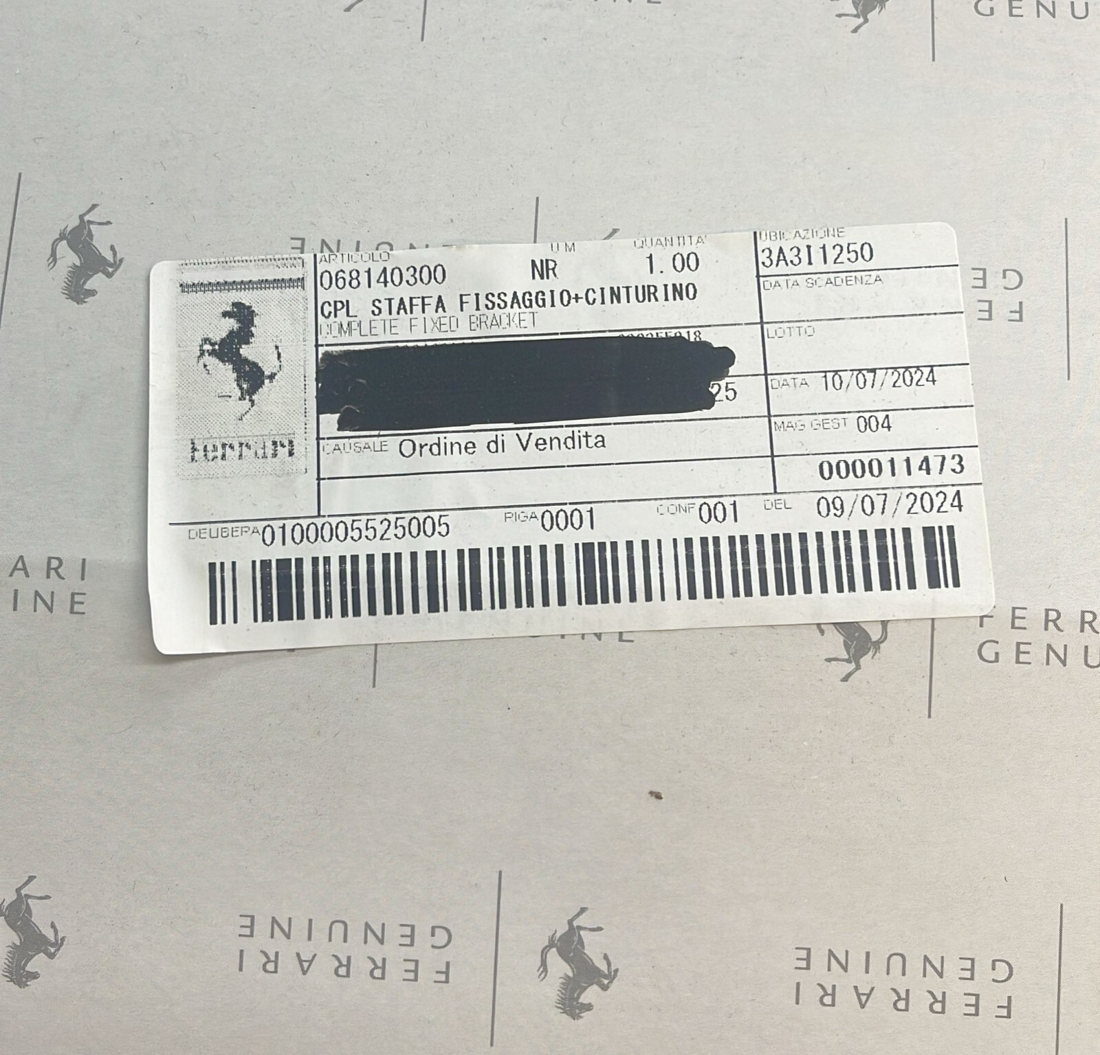 COMPLETE FIXED BRACKET For Ferrari 430 Part Number 68140300