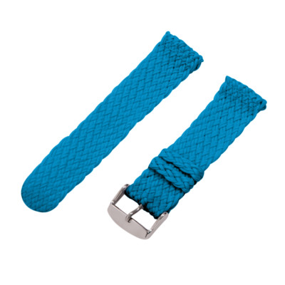 2 Piece Perlon Double Braided Nylon SS Watch Bands