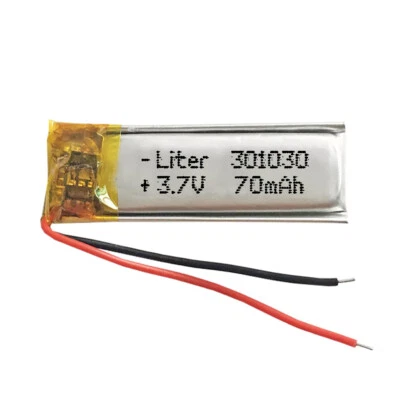 BATTERIE 301030 LiPo 3,7V 70mAh 0,259Wh téléphone portable vidéo casque gps - Photo 1/4