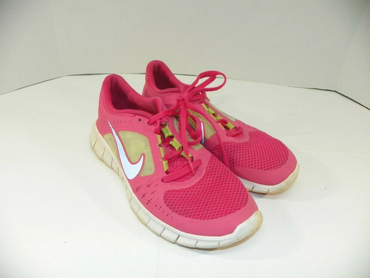 Nike Free Run 3 Spark Pink Volt Youth Running Shoes size 6 used | eBay