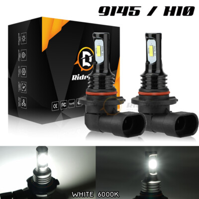 RIDROID LED Fog Light Bulb 9145 9140 H10 White for Ford F150 F250 F350 2004-2021