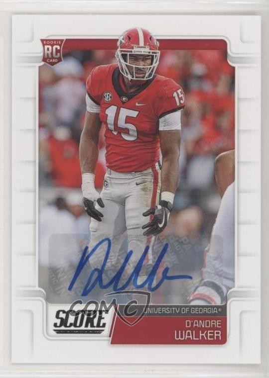 2019 Score Rookies Signatures D'Andre Walker #373 Rookie Auto RC 0w8