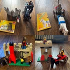 VINTAGE LEGO Legoland CASTLE LOT (6061 Siege Tower 6040 Blacksmith 6010 Wagon)