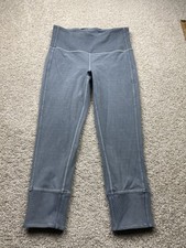 Lululemon Wunder Train High Rise Crop 23" Size 8 Blue Athletic Yoga Pilates Gym