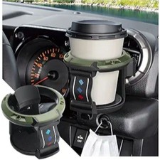 Cup Holder for Air Vent, Water Bottle Mount with Hook, Adjustable Air Outlet Dri