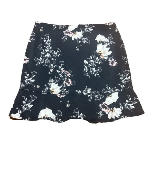 Portmans Fit & Flare Short Skirt Size 16  Frill Hem Cotton Preppy Business