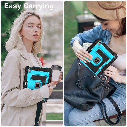 For iPad Mini A17 Pro Mini 6 8.3" Air M2 M3 11" 2025 Heavy Duty Case with Strap - 第 36/120 張圖片