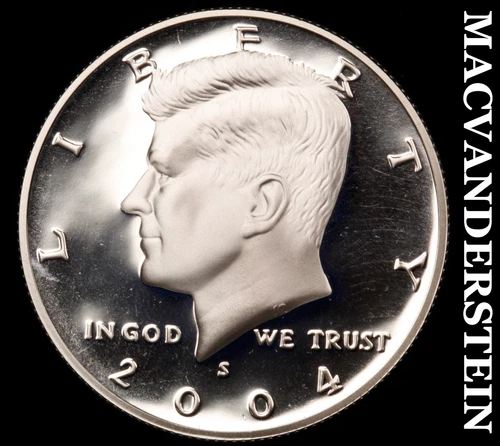 2004-S Kennedy Half Dollar- Lustrous Silver Choice Gem Proof  #i3336
