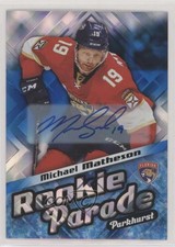 2016-17 Upper Deck Parkhurst Rookie Parade Blue Michael Matheson #RP19 Auto 0ty6