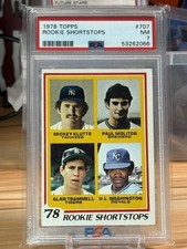 1978 Topps Rookie Shortstops Paul Molitor / Alan Trammell PSA 7 #707 RC