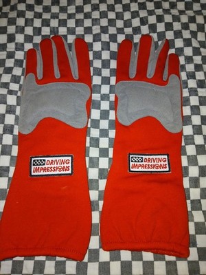    Race Gloves,  Oval Rally  Racing  Medium  Red     Pre Owned , Lightly Used 