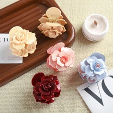 Sweet Camellia Rose Acetate Hair Claw Flower Series Claw Clips INS Trendy Hair
