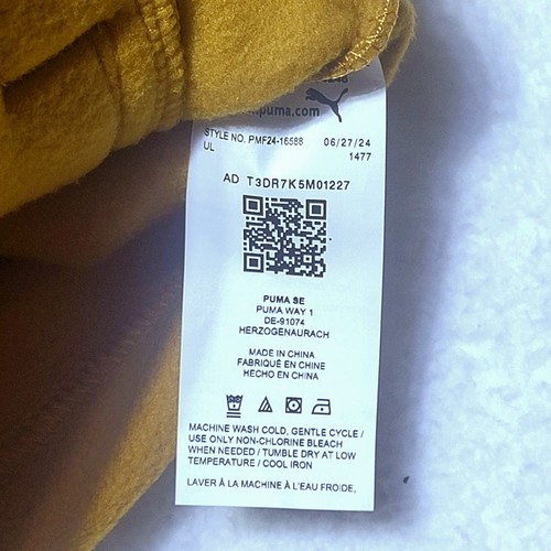 NWT Puma Polar Fleece Hooded Full Zip Jacket Bone Brown Men’s LARGE MSRP $110 - Picture 7 of 7