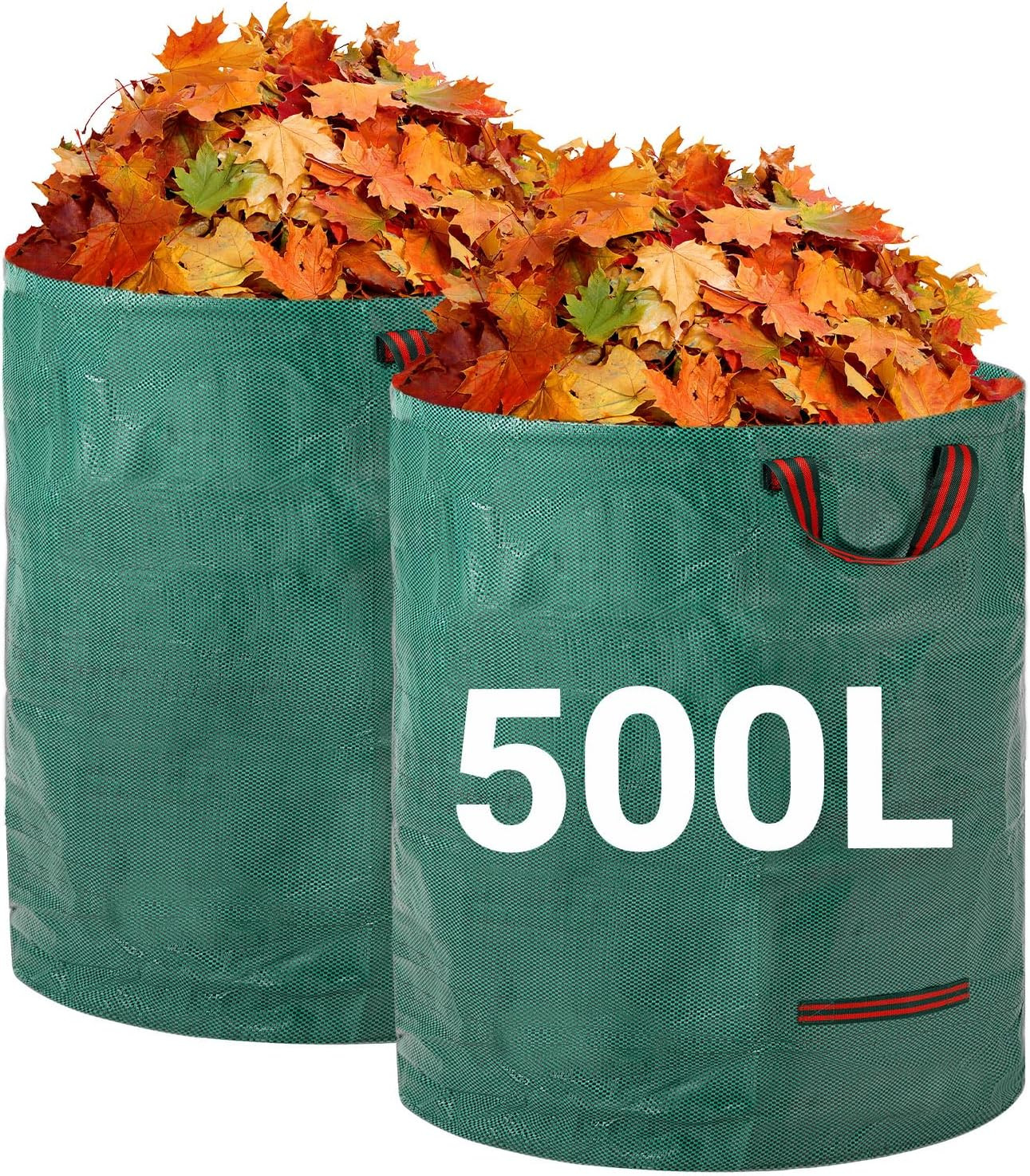 Set 2 Sacchi Giardinaggio XXL 500L - Tessuto Industriale Anti-Strappo