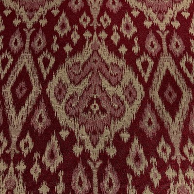 Burch Timin Cranberry Red Ikat Upholstery Fabric