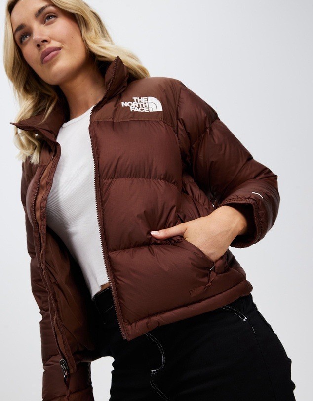 The North Face Women’s Brown 700 Down Ripstop Full Zip Puffer Jacket XL