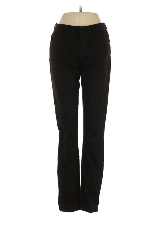 Theory Black Billy Grimsel Denim Jeans Women's Straight Mid Rise 5-Pocket Sz 25