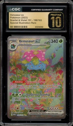 Pokemon Venusaur ex 151 MEW EN Special Illustration Rare #198 CGC 10 Pristine