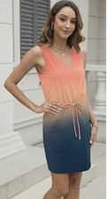 NWT SAUKOLE Women Sleeveless T Shirt Dresses 2025 Casual Cute Floral ShortDress
