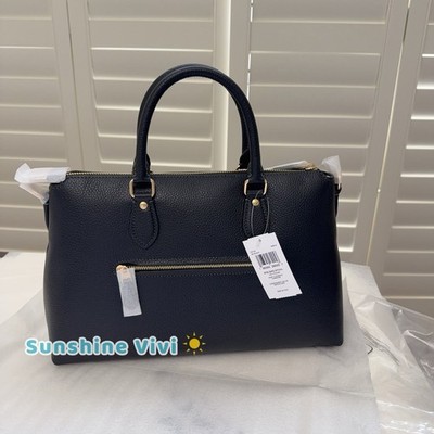 NWT COACH Georgia Satchel In Refined pebble leather CR156 Gold