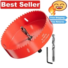 Versatile 6-1/8" Bi-Metal Hole Saw - Precision Cutter for Multiple Materials