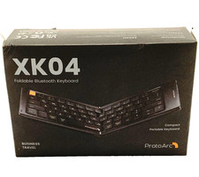 ProtoArc Foldable Compact Bluetooth Keyboard with Phone Holder, Gray XK04