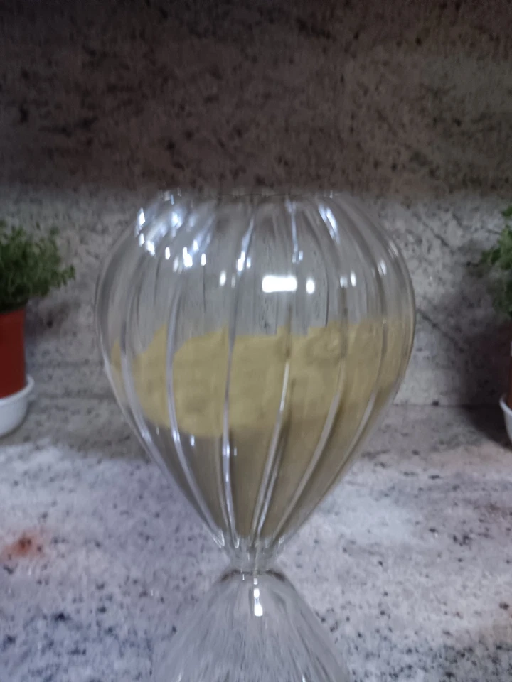 Reloj de arena soplado a mano temporizador topo 1 hora 10"  Foto 2 de 4