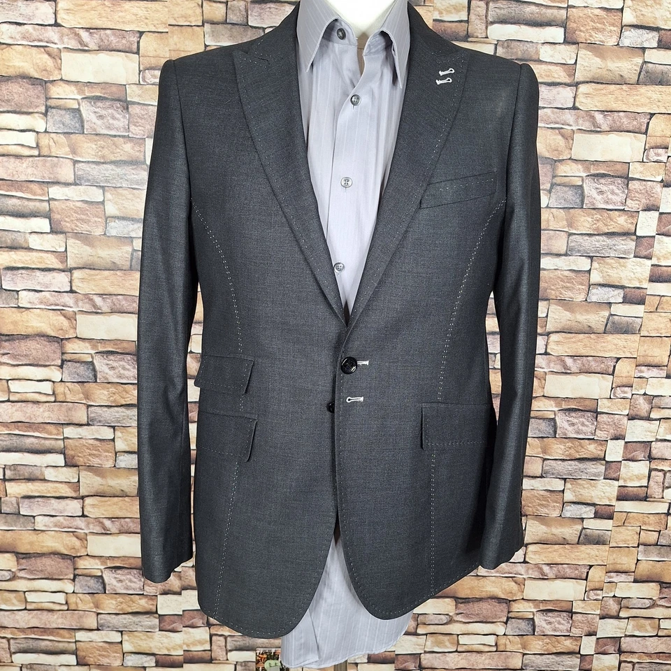 Angelino 2 件套男式 36R 30X29 灰色 Peak Western 双通风 — 第 4/4 张图片