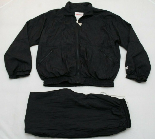 VTG Wilson Mens Sz Medium Navy Blue Two Piece Nylon Warm ...