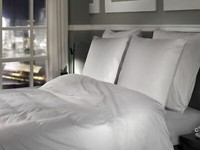 Heckett & Lane Mako-Satin BettwäSche 155X220 Punto White Punkte Wende Uni