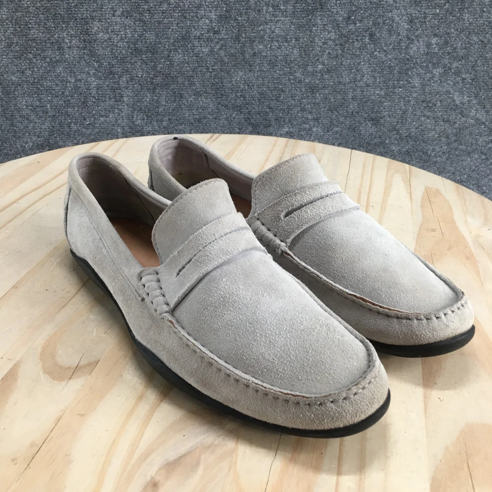 Zapatos Harrys of London para Hombres 41 Basel Mist Penny Mocasín Gris Sin Cordones Cómodos Planos Foto 3 de 4