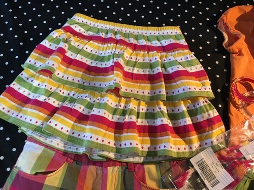 Gymboree Batik Summer top skort skirt shorts bracelet hair scarf 9 10 lot set - Picture 5 of 8