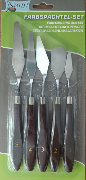 Malmesser 5Er Set Malspachtel Modellieren Malen KüNstler Spachtel ÖL Acryl Farbe-image