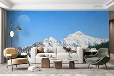 3D Snow Mountain Wallpaper Wall Mural Removable Self-adhesive Sticker1939