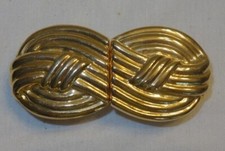 Vintage Unbranded Belt Buckle Fashion Gold Tone Interlocking 1980s