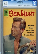 SEA HUNT #12 HI GRADE 9.0 CGC LLOYD BRIDGES PHOTO COVER SPIEGLE ART BASED ON TV