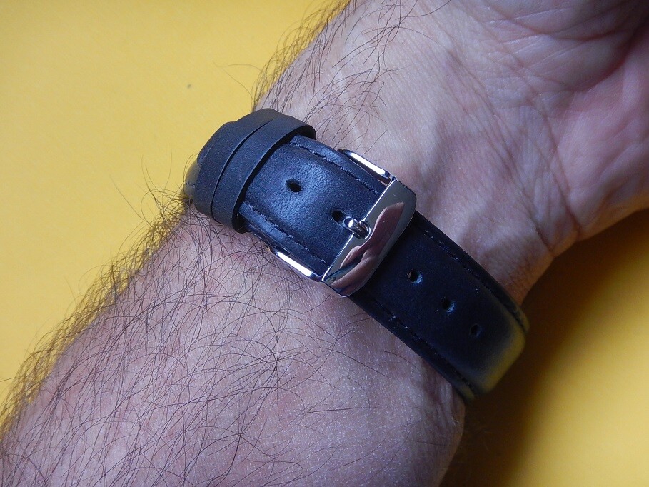 Bracelet Montre 20 Mm Cuir Veau Noir Mat - Fabrication Française Neuve