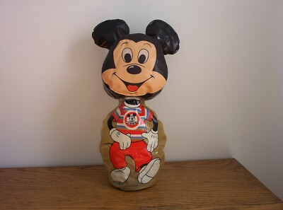 Vintage Ideal Toy Mickey Mouse Club 12'' Inflatable Squeak Doll Walt Disney Prod