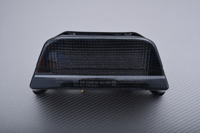 Feu LED noir fumé pour Kawasaki ZRX 1200 R de 2001 à 2006 à finition haut de gamme