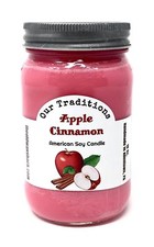 Manzana Canela - Vela de soja pura - Vertida a mano en tarro de masón - ENVÍO GRATUITO